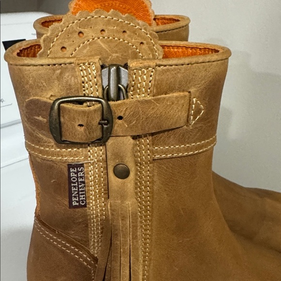 Penelope Chilvers Crop Tassel Bisquit Brown Ankle Boots 37/6 - Picture 6 of 14